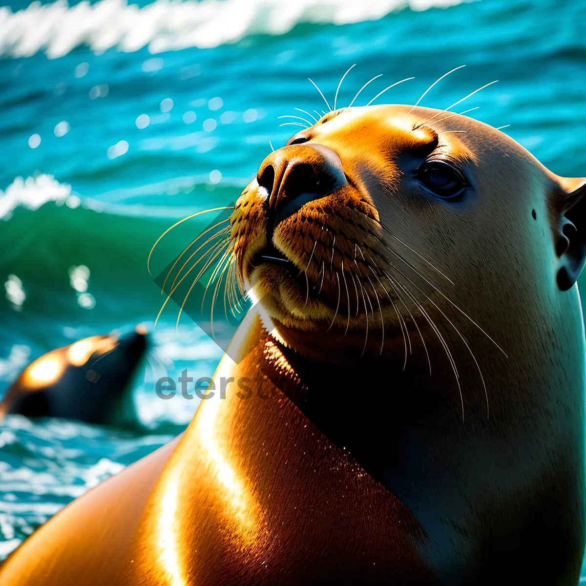 Picture of Playful Arctic seal showcasing marine wildlife.