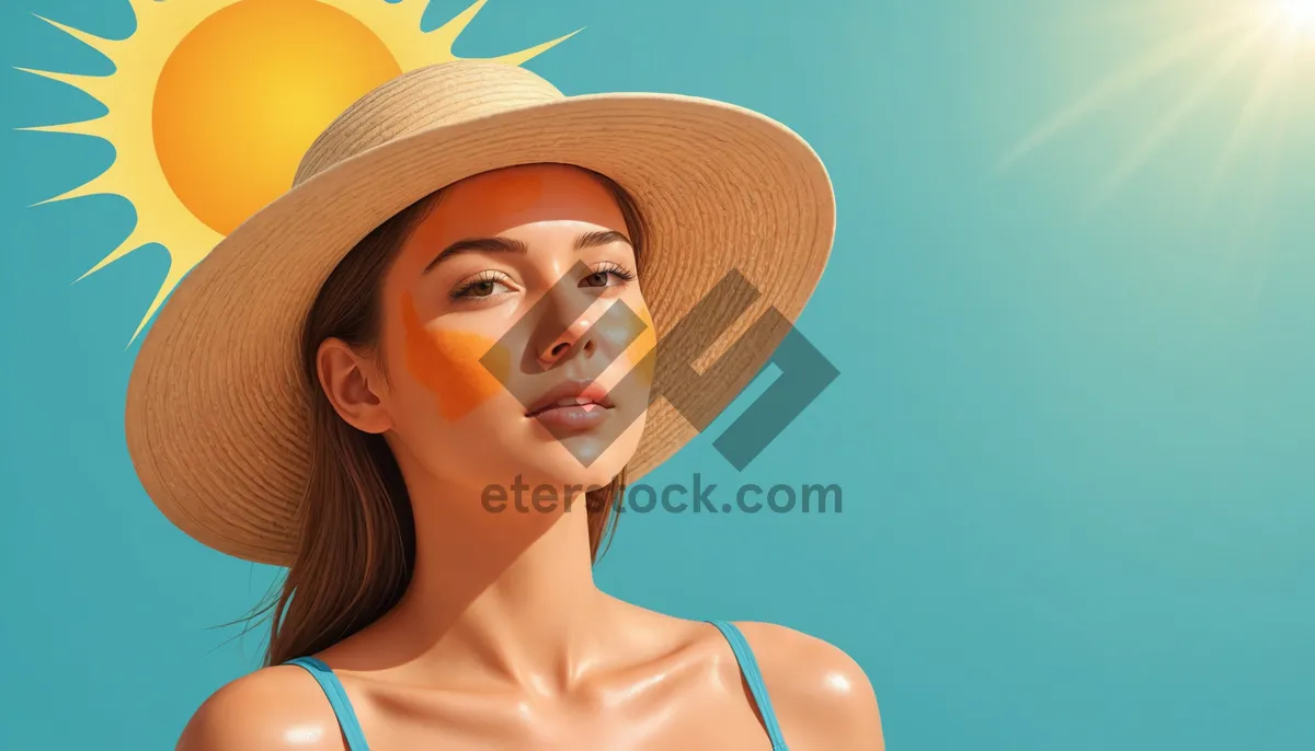 Picture of Attractive lady in fashion portrait with glowing skin.