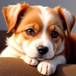 Adorable Corgi Puppy with Brown Fur