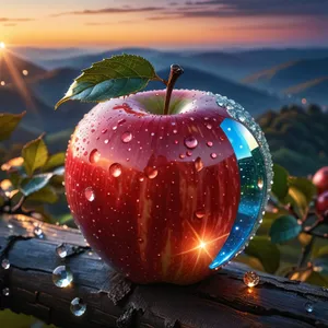 Healthy Snack: Ripe Red Delicious Apple