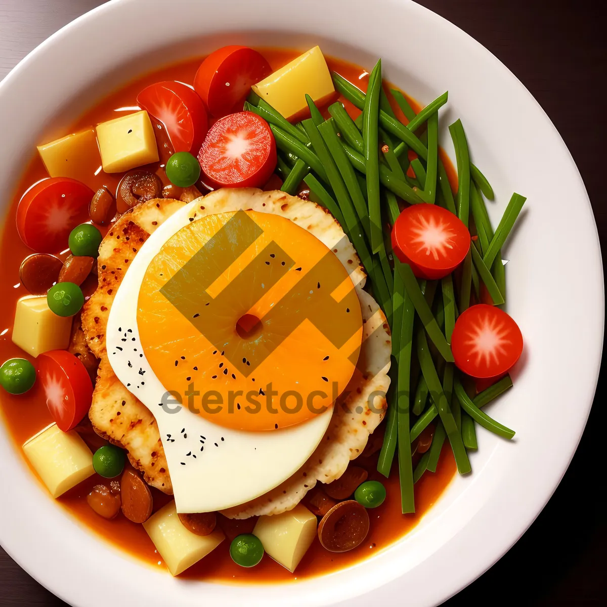 Picture of Gourmet Salad Plate with Fresh Vegetables