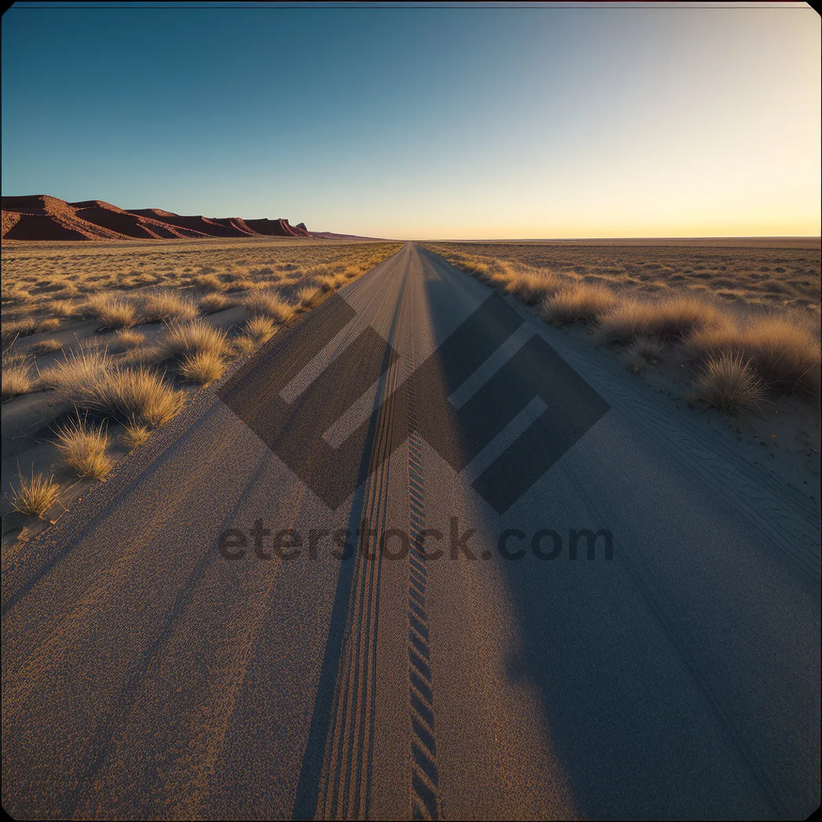 Picture of Desert Highway: Endless Skyline Journey