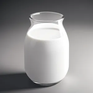 Refreshing glass of milk and dairy.