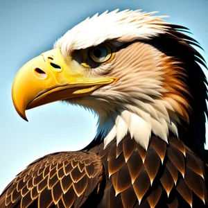 Magnificent Bald Eagle in Close-Up Pose