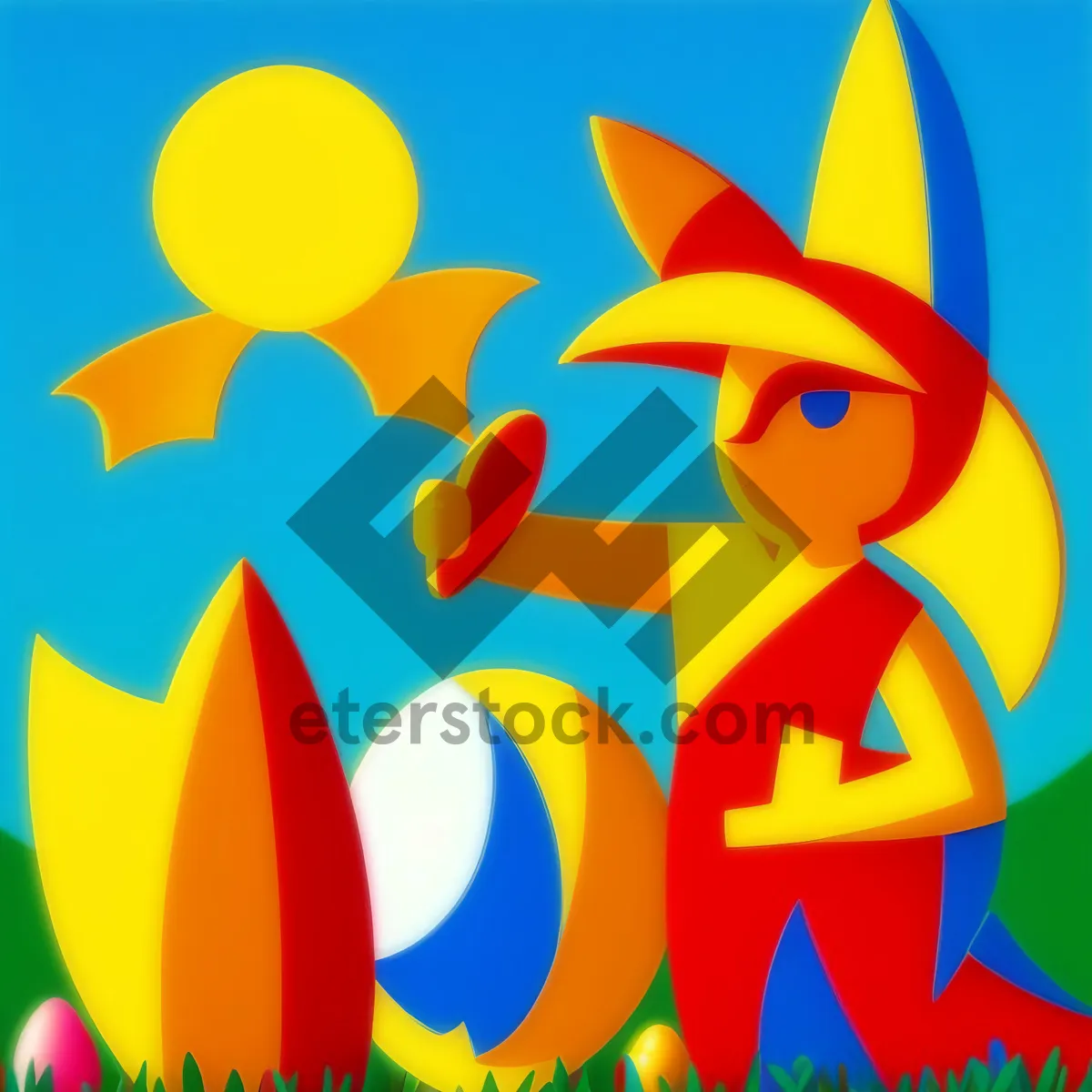 Picture of Cartoon graphic icon sign: Playful Characters in Motion.