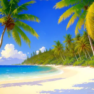 Turquoise Paradise: Tranquil Coconut Beach Escape