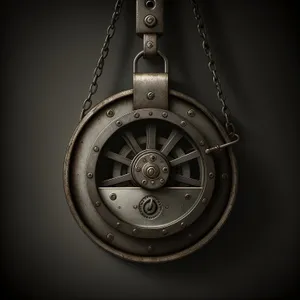 Analog Timepiece with Metal Chain and Alarm