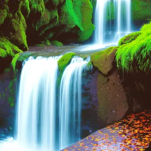 Tranquil Rocky Creek Flowing in Scenic Wilderness