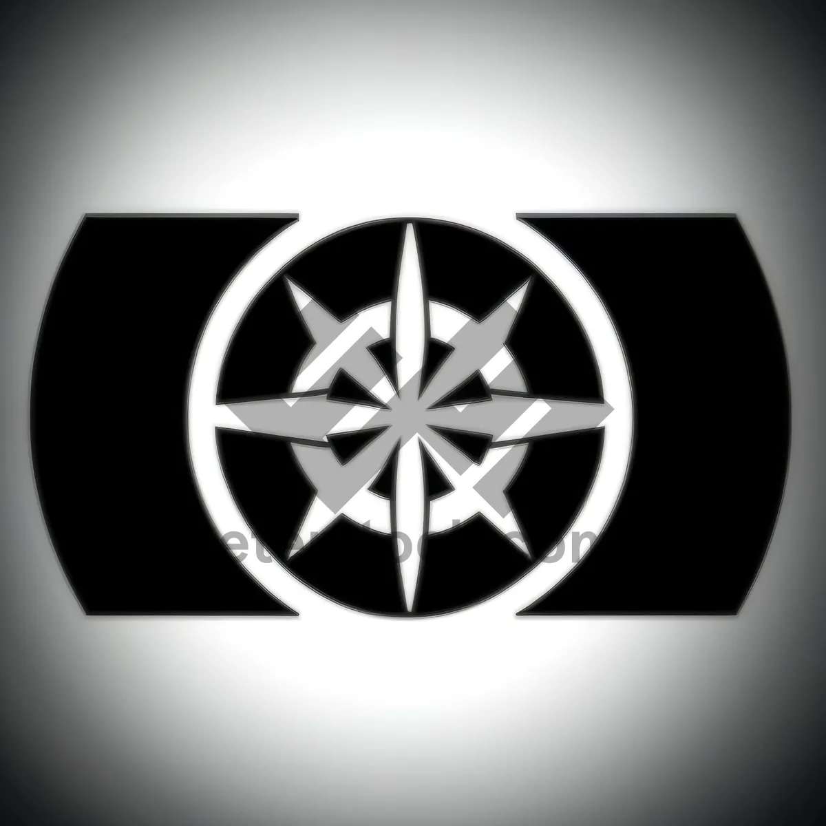 Picture of Round Shiny Black Button Set: Modern Web Icons