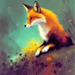 Cute Red Fox - Adorable Canine with Fiery Fur