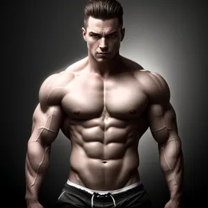 Powerful and Sexy Male Bodybuilder Posing
