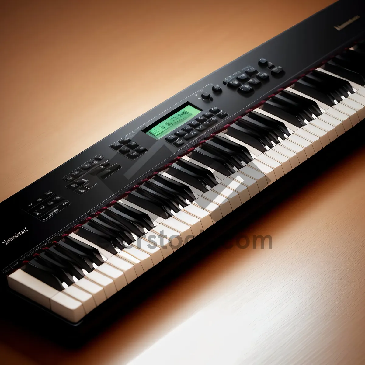 Picture of Black Piano Key Synthesizer: Electronic Music Instrument