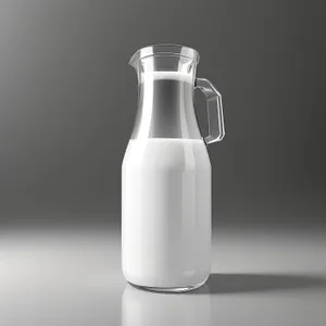 Transparent Glass Milk Bottle with Water Jug