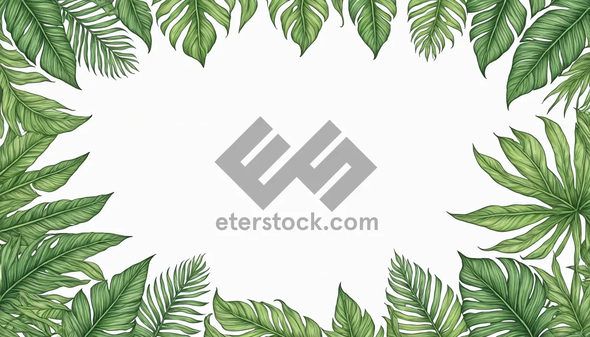 Picture of Floral Evergreen Tree Silhouette Frame Pattern Design