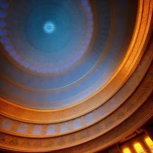 Dome of Light: Futuristic Planetarium Structure with Graphic Texture