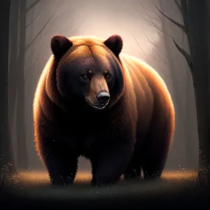 Furry Predator: Cute Brown Bear - Wild Mammal