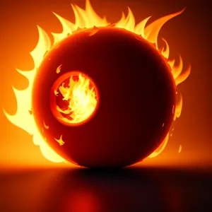 Fiery Glow: Vibrant Orange Heat Icon in Graphic Design