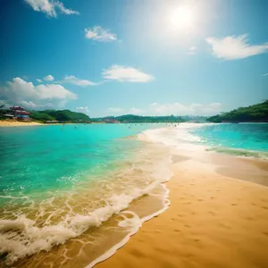 Idyllic Tropical Beach Paradise with Turquoise Water