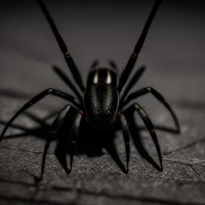 Black Widow - Close-Up of Arachnid Legs in Wildlife