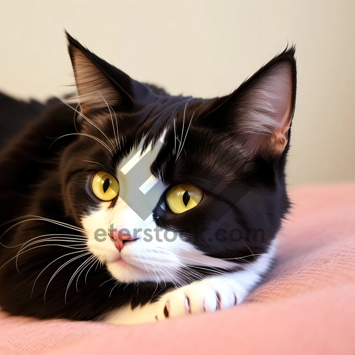 Picture of Fluffy Gray Kitty with Playful Eyes