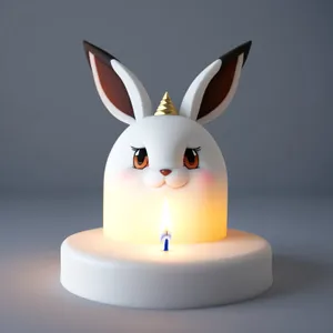 Cute Cartoon Bunny with Easter Egg