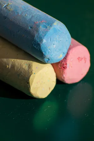 Colorful Crayons and Chalk for Writing and Drawing