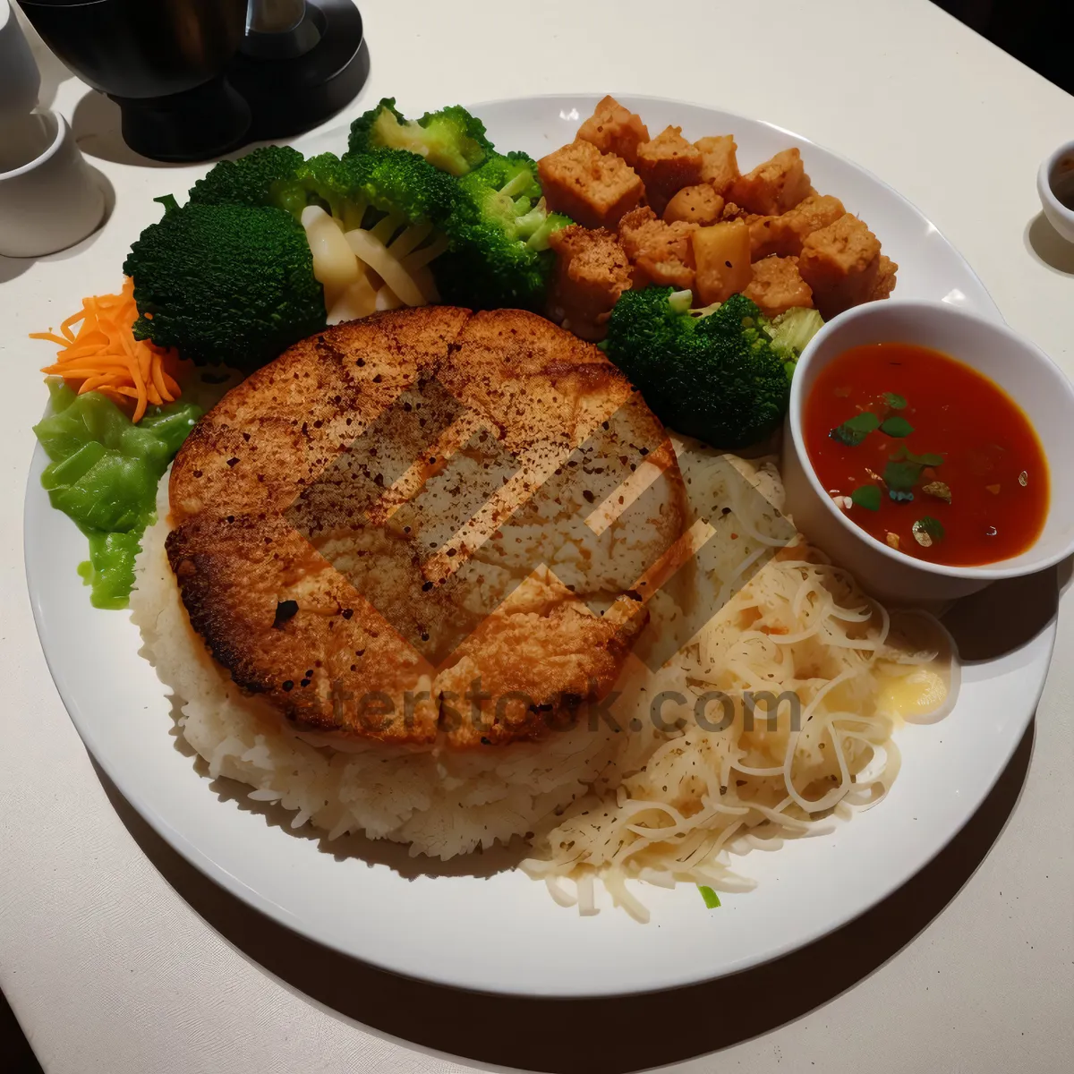 Picture of Delicious Gourmet Grilled Chicken with Roasted Vegetables
