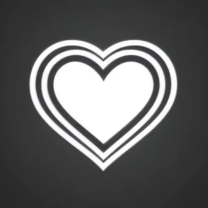 Heartful Gem Icon Set Design: Love-inspired symbol buttons for web art.