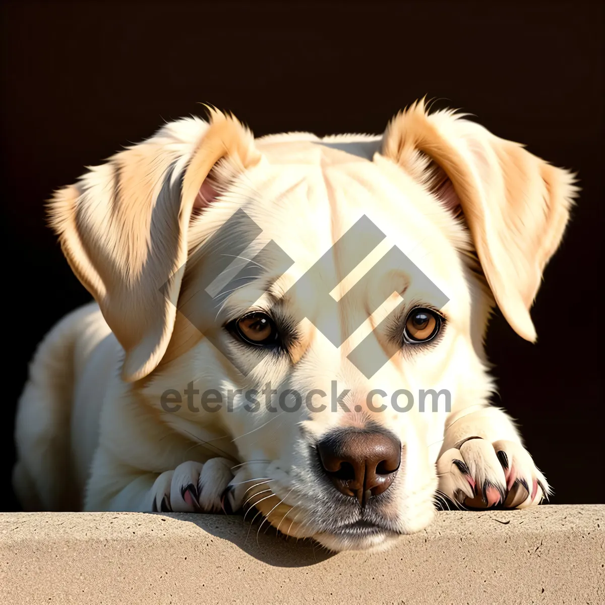 Picture of Adorable Brown Retriever Puppy, Perfect Canine Companion