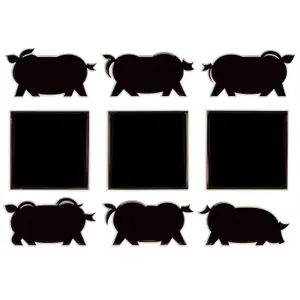 Farm Animal Silhouette Collection: Horse, Hen, and Beef Icon Set