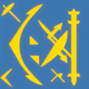 Yellow Lightning Button Icon Design