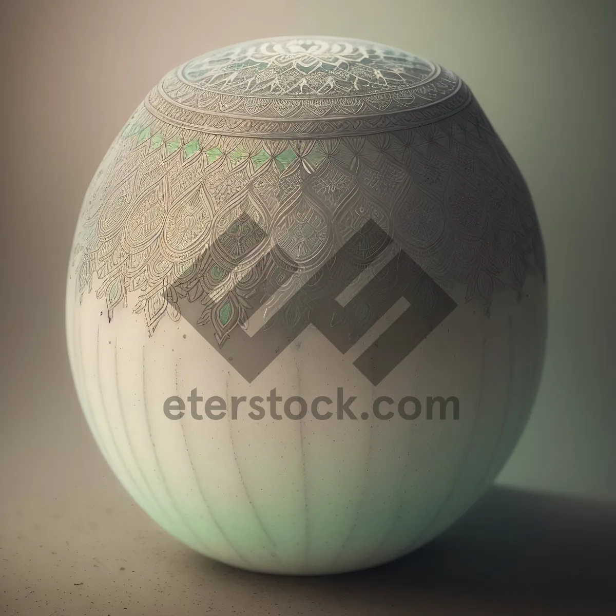 Picture of Chinese Egg-shaped Porcelain Vase