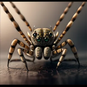 Black and Gold Garden Spider: Majestic Arachnid in Close View