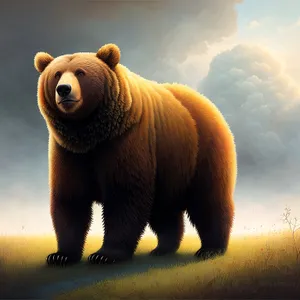 Cute Brown Bear in Menagerie