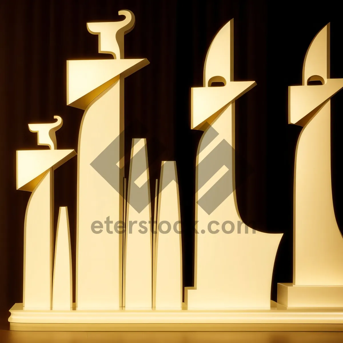 Picture of Silhouette boutique icon sign symbol in 3D