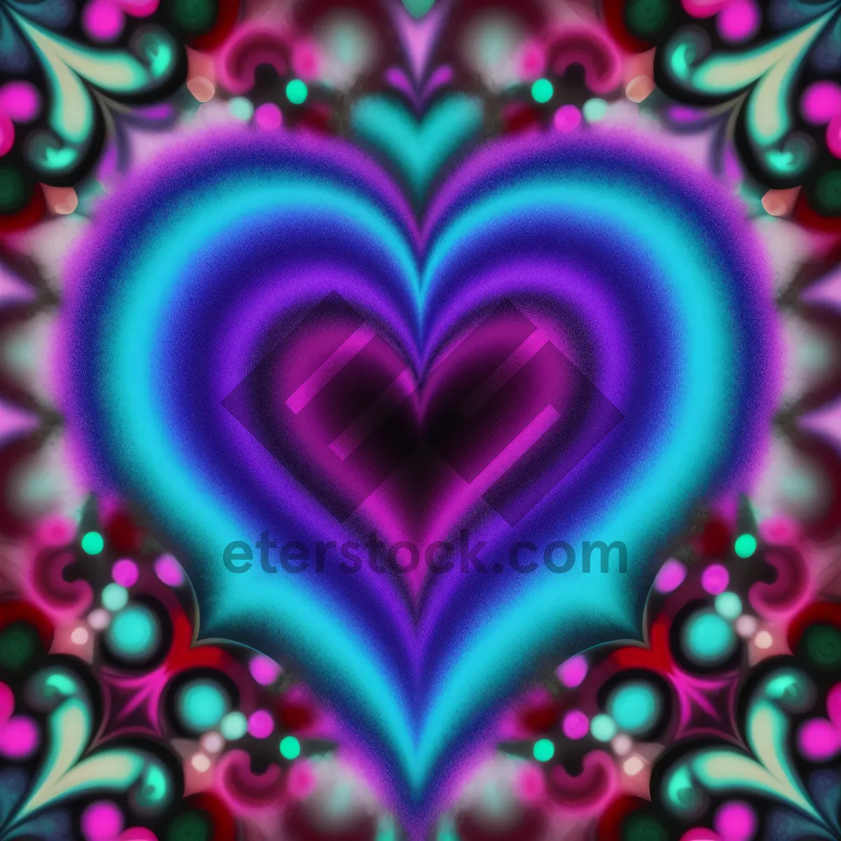 Picture of Lilac Fractal Wave: Digital Mystic Energy Design