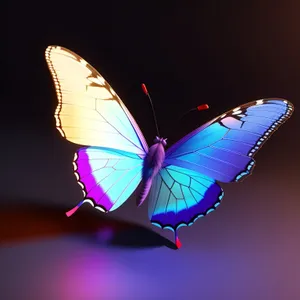 Colorful Butterfly Wing in Garden