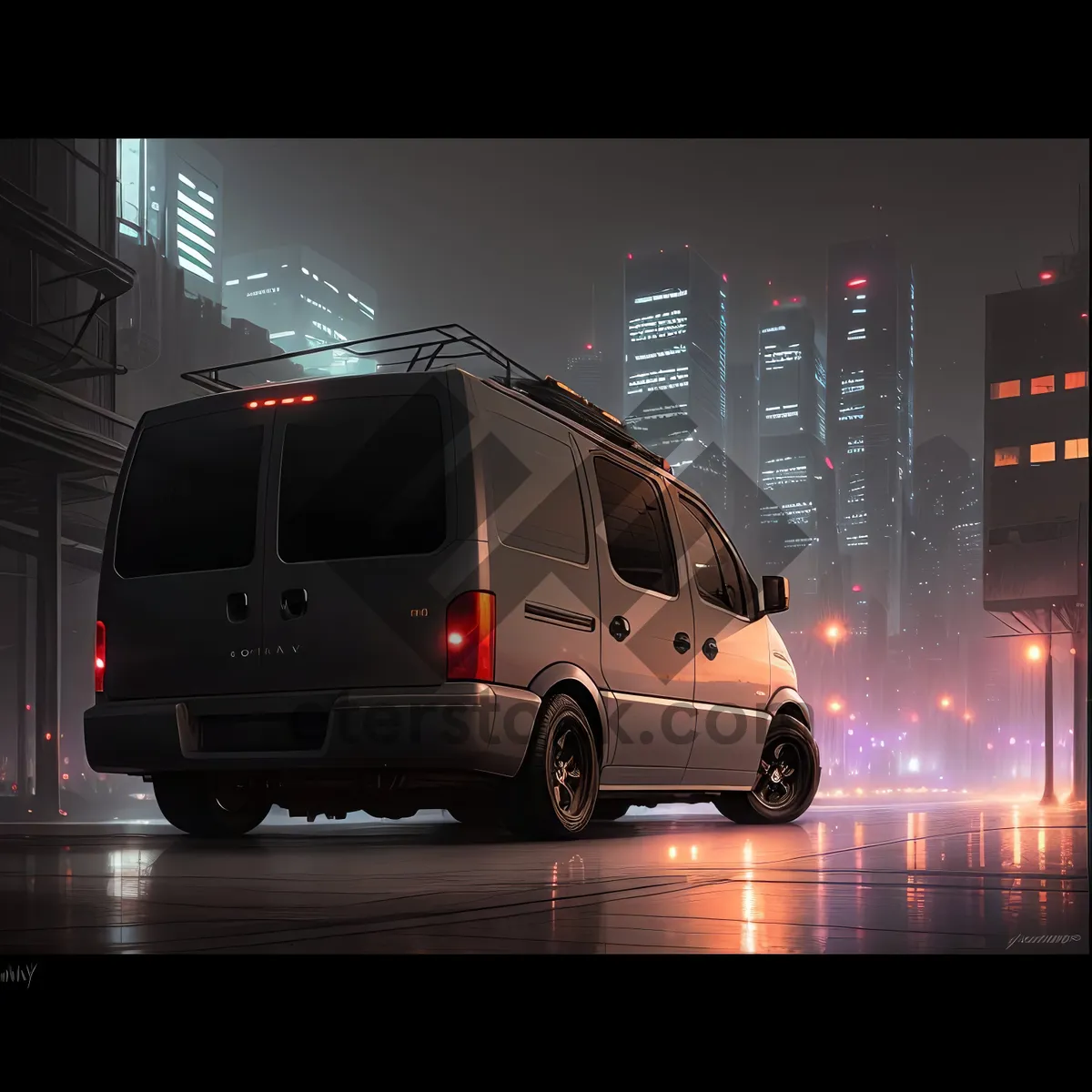 Picture of Fast Nighttime Urban Van Transportation