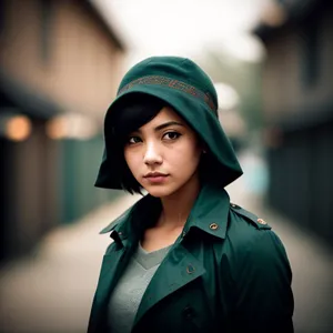 Smiling businesswoman exuding confidence in professional setting.