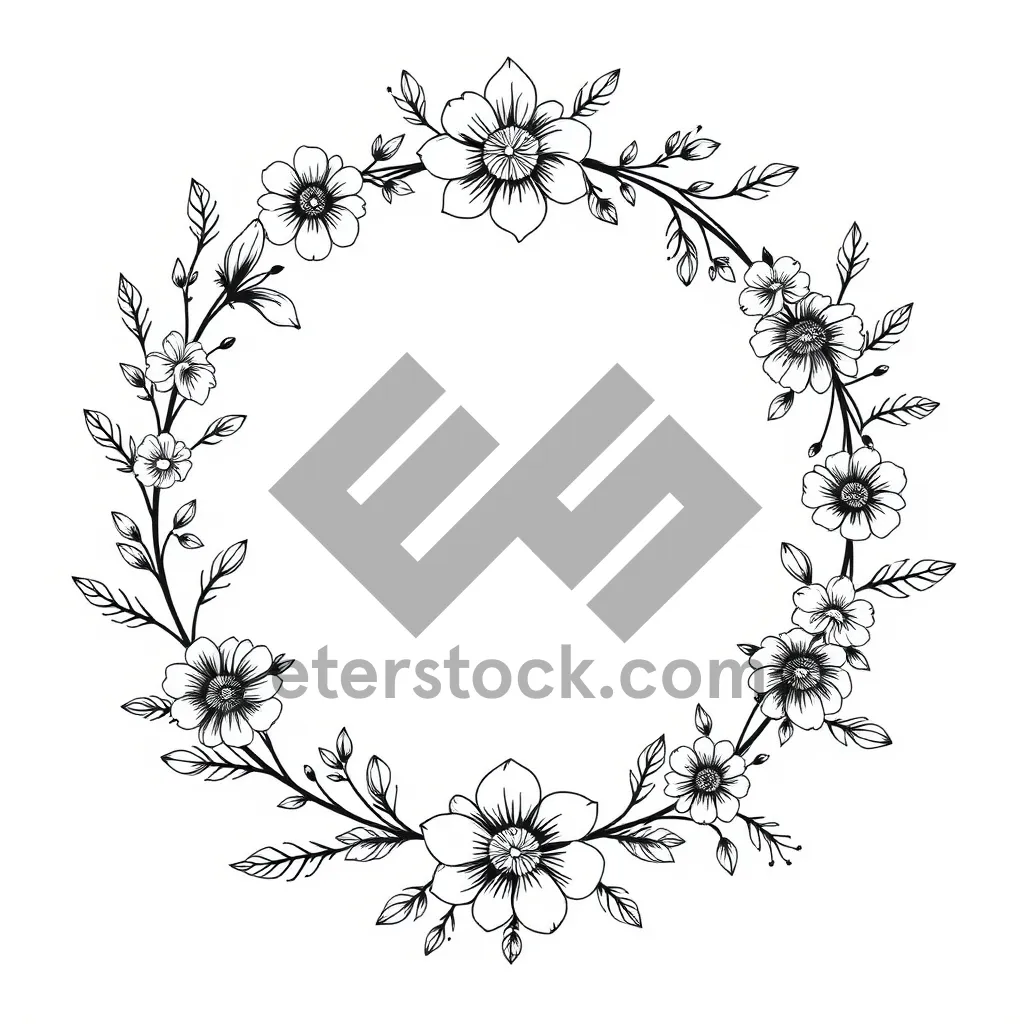 Picture of Floral Pattern Design with Vintage Ornamental Elements