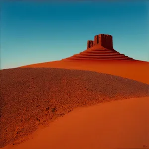 Sunset over Moroccan Desert Dunes