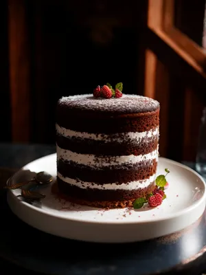 Delicious Berry Cream Cake with Gourmet Chocolate