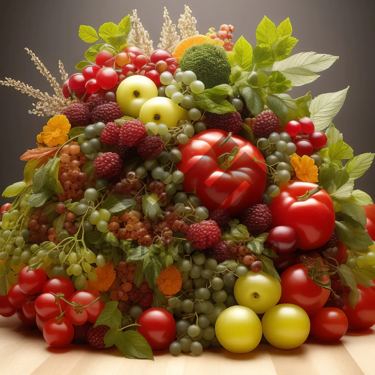 Picture of Fresh Berry and Fruit Salad with Veggies