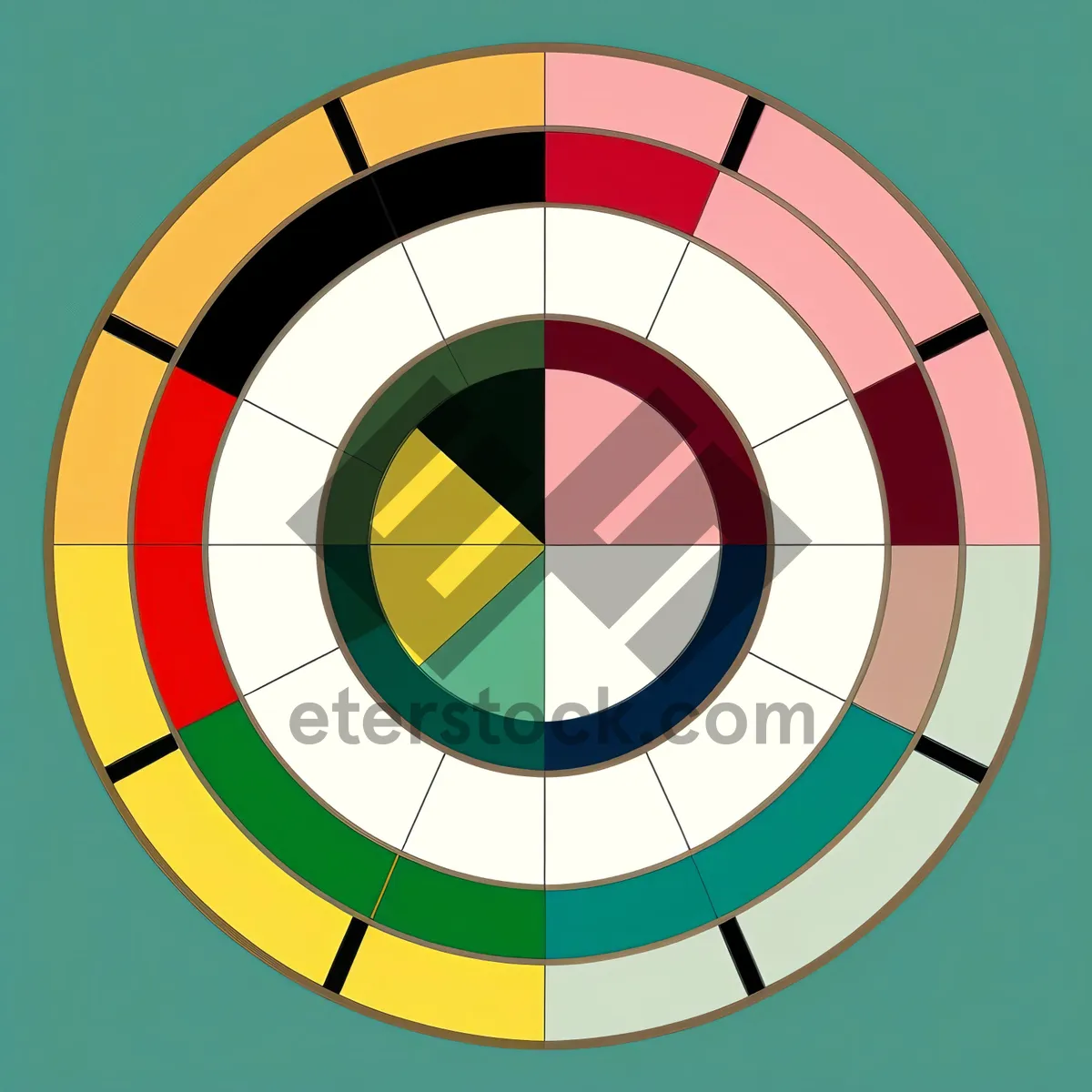 Picture of Grid Art: Symbolic Graphic Design Circle Icon