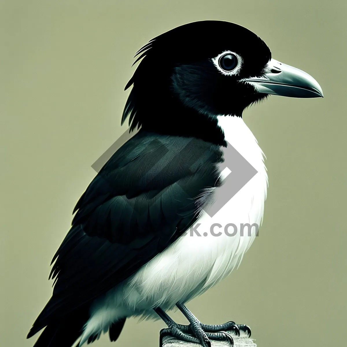 Picture of Feathered Seabird in Flight: Majestic Auk with Striking Feathers