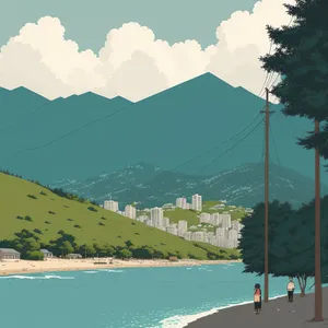Idyllic Coastal Escape: Serene Beach and Crystal Blue Waters