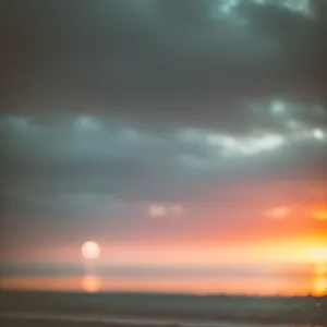 Vibrant Sunset Sky Over Summer Sea