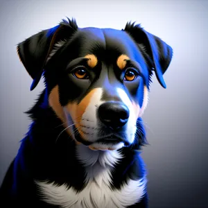 Adorable Border Collie Puppy - Studio Portrait