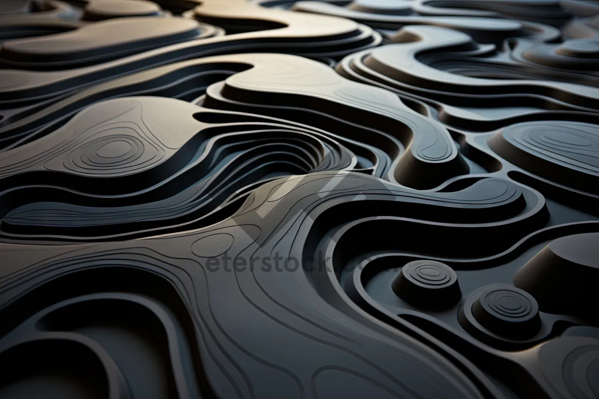 Picture of Black design wave art texture futuristic backdrop