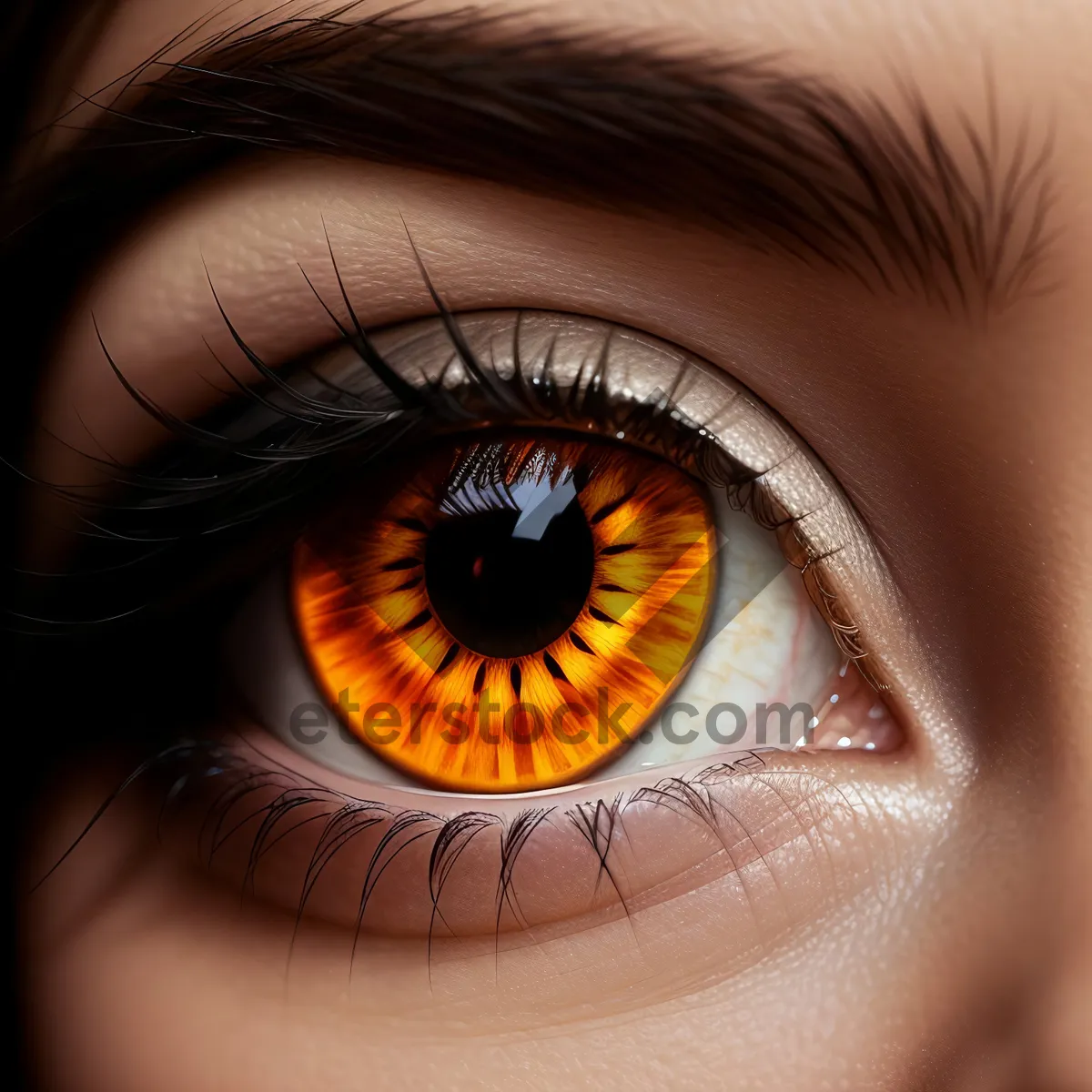 Picture of Closeup of Eye with Stunning Eyelashes